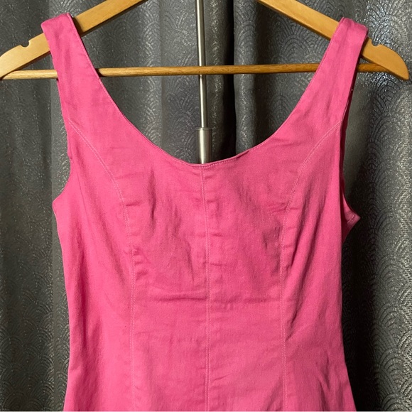 H&M Pink Dress - Barbiecore - Hand dyed - Cotton Summer Dress - Bodycon - Picture 1 of 6